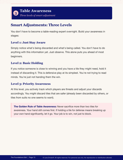 Table Awareness: read discards without overthinking.