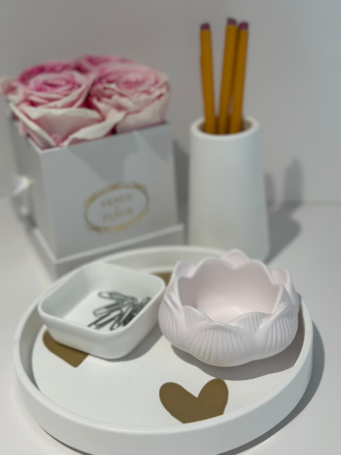 The Ava Dish, Handmade Floral Dice Dish for Your Mahjong Table