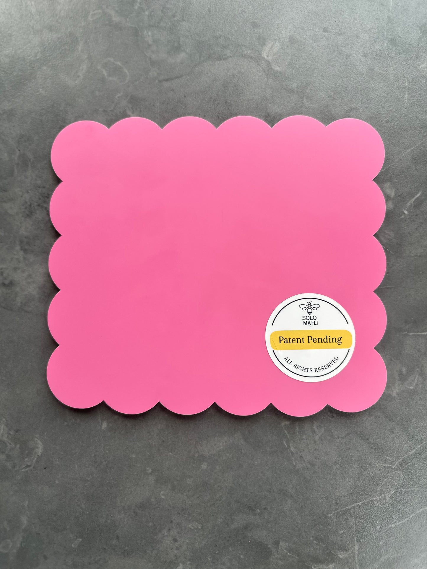 Mahj Mood x SoloMahj Collab Practice Board, Pink, Clover Size, Solo American Mahjong Training Board