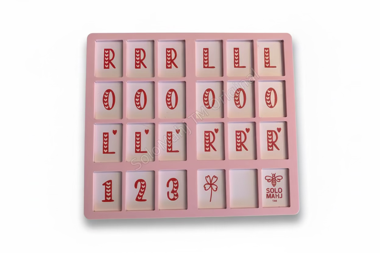 SoloMahj Practice Board, Sweetheart Edition, Clover Size, Solo American Mahjong Training Board
