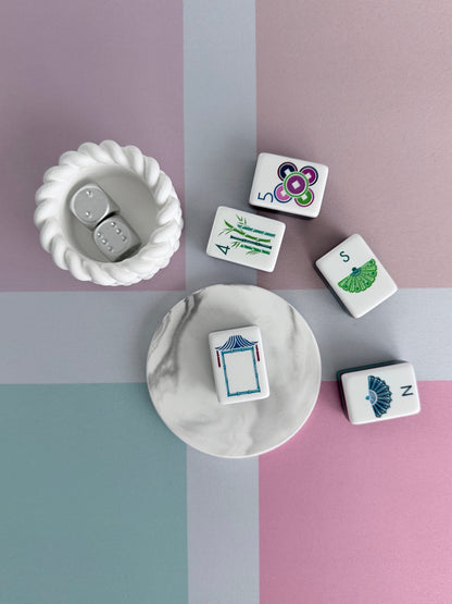 The Alicia Coaster, Handmade Modern Coaster for Your Mahjong Table
