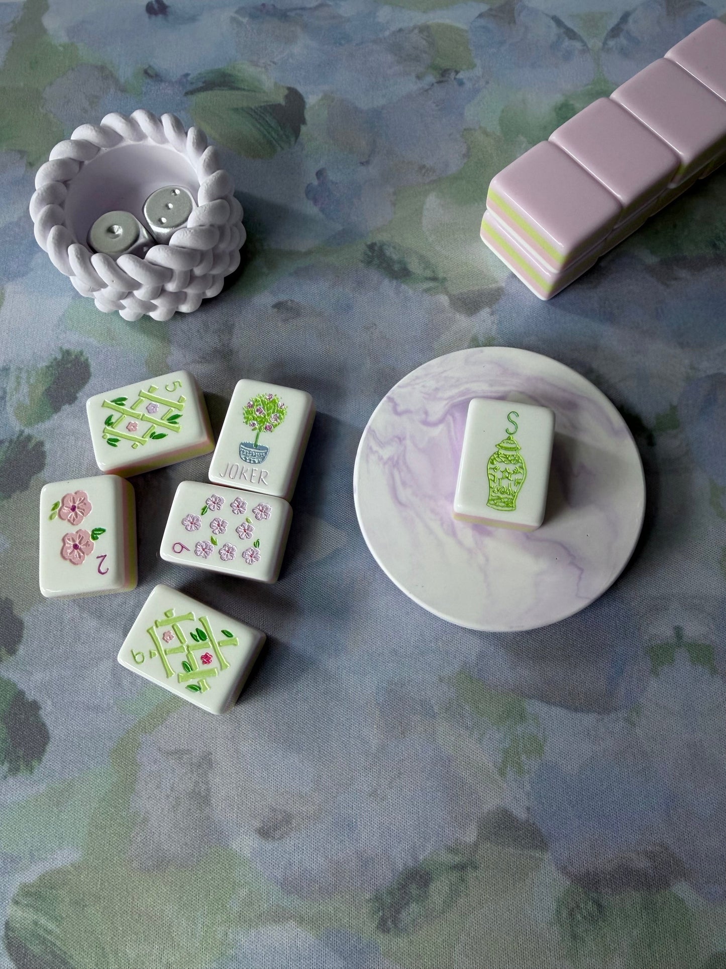 The Alicia Coaster, Handmade Modern Coaster for Your Mahjong Table