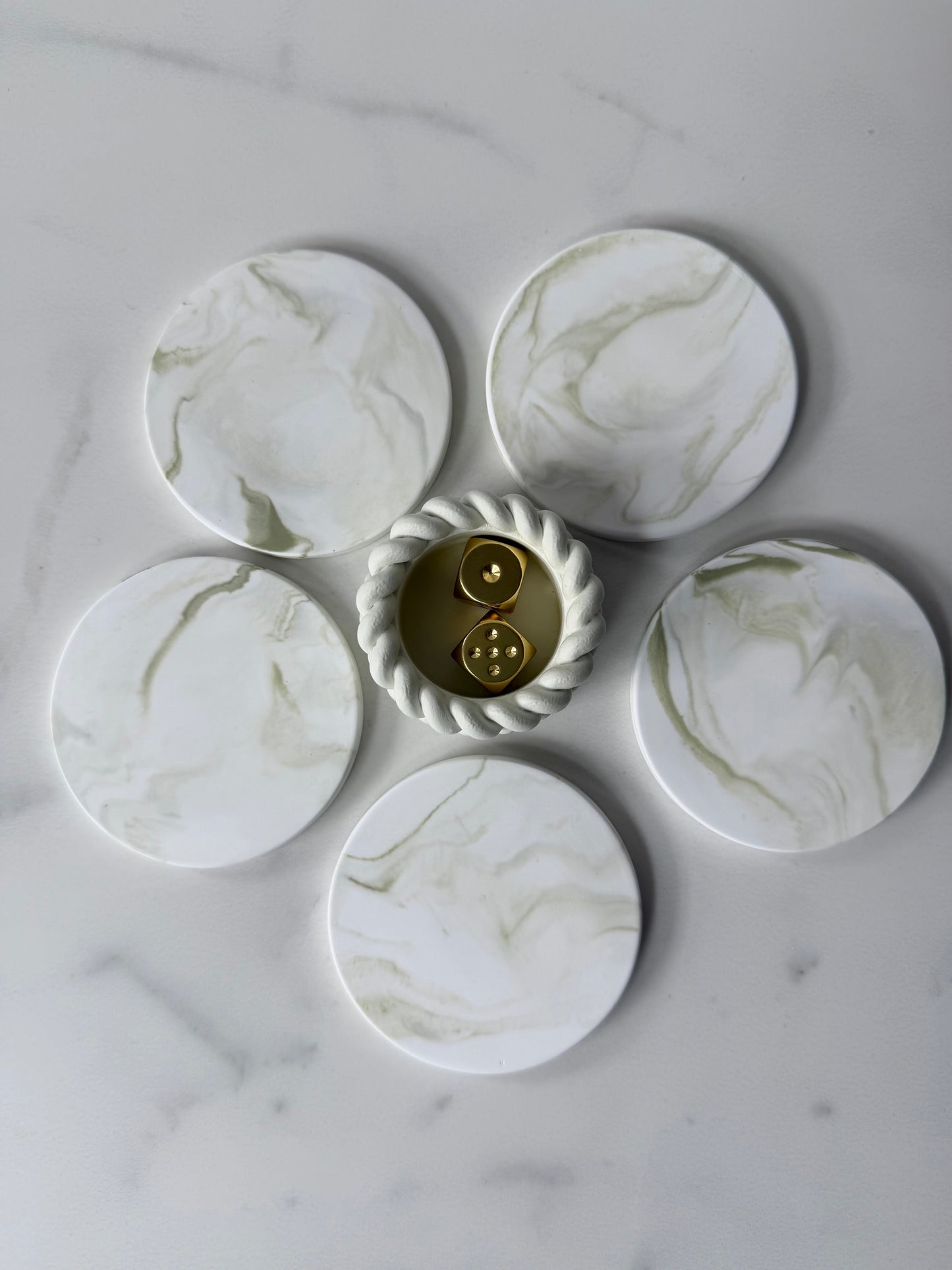 The Alicia Coaster, Handmade Modern Coaster for Your Mahjong Table