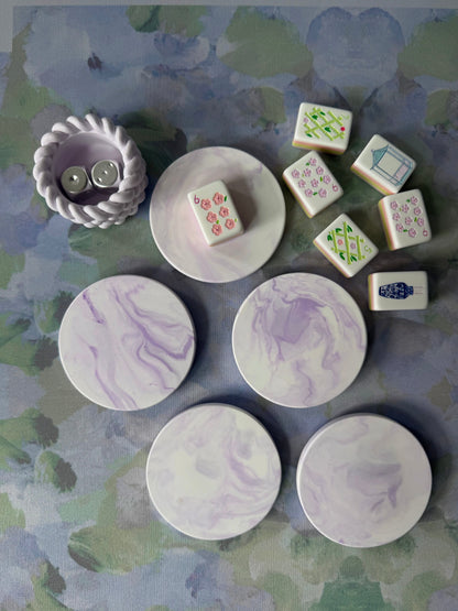 The Alicia Coaster, Handmade Modern Coaster for Your Mahjong Table