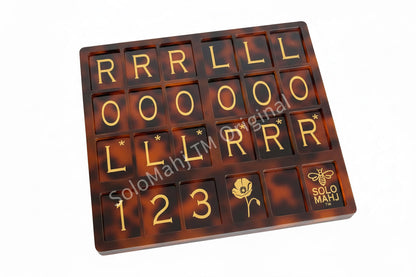 SoloMahj Practice Board, Tortoise Special Edition, Poppy Size, Solo American Mahjong Training Board