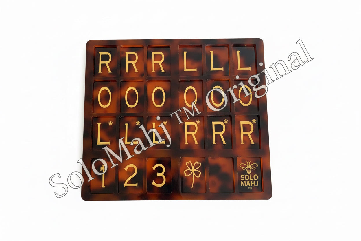 SoloMahj Practice Board, Tortoise Special Edition, Clover Size, Solo American Mahjong Training Board
