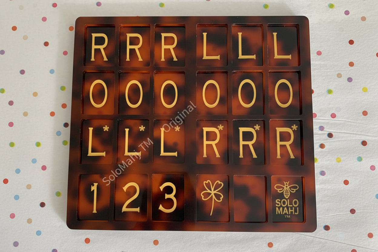 SoloMahj Practice Board, Tortoise Special Edition, Clover Size, Solo American Mahjong Training Board