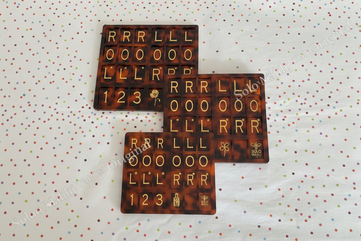 SoloMahj Practice Board, Tortoise Special Edition, Poppy Size, Solo American Mahjong Training Board