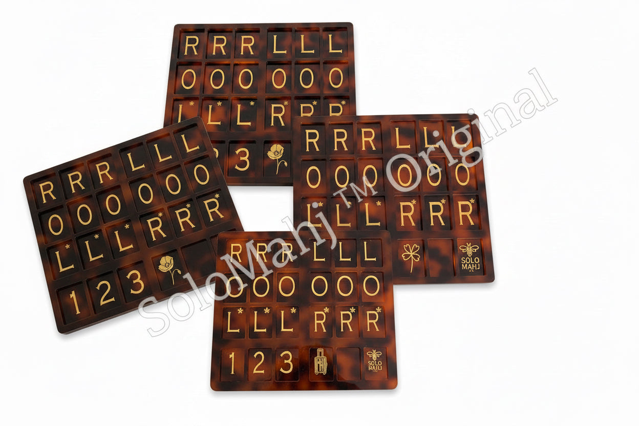 Travel SoloMahj Practice Board, Tortoise Special Edition, Weekender, Portable Solo American Mahjong Training Board