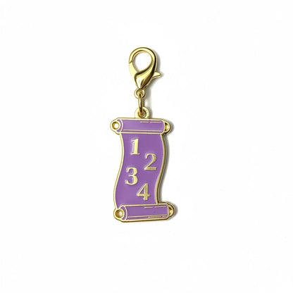 Gold cloisonne Consecutive Run mahjong charm keepsake, designed by SoloMahj