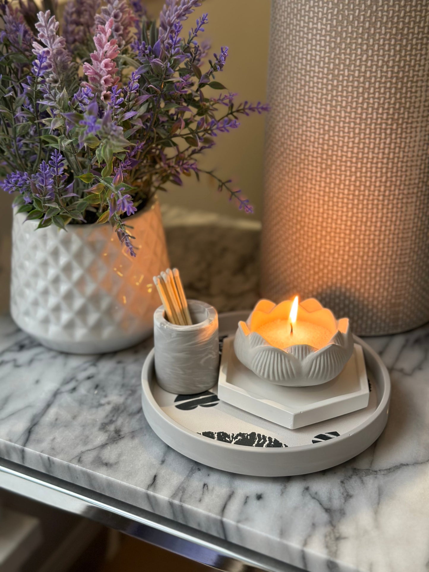 The Ava Dish, Handmade Floral Dice Dish for Your Mahjong Table