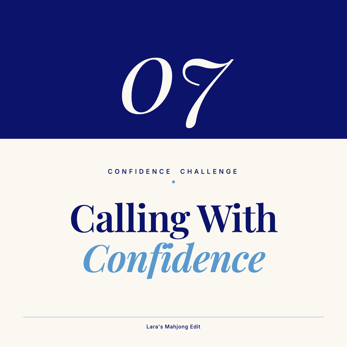 Calling With Confidence, a real Confidence Challenge module