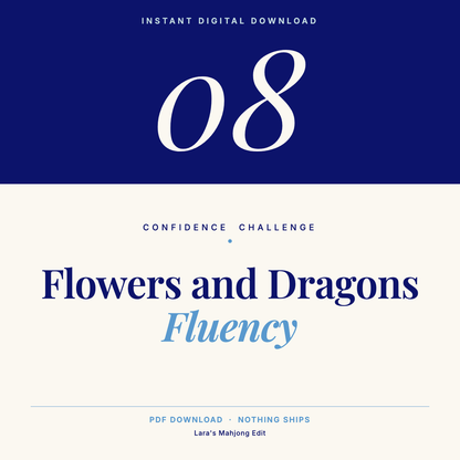 Confidence Challenge Month 8, Flowers and Dragons Fluency, instant digital download