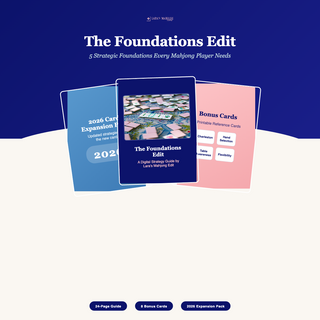 The Foundations Edit cover, American mahjong beginner strategy guide PDF