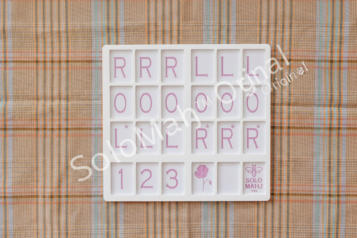 SoloMahj Practice Board, Poppy Size, Solo American Mahjong Training Board