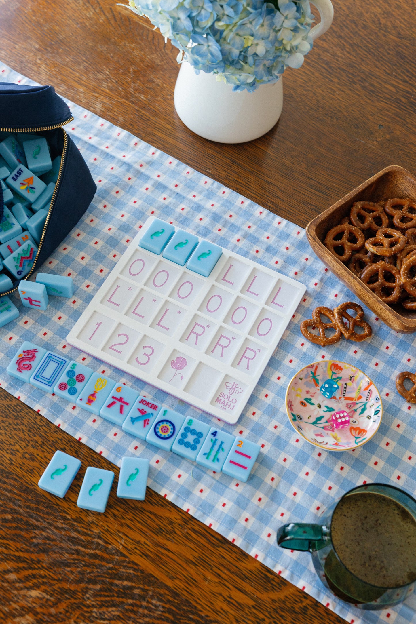 SoloMahj Practice Board, Poppy Size, Solo American Mahjong Training Board