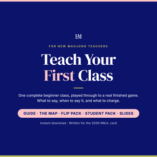 Teach Your First Class kit cover, a complete American mahjong beginner class plan for new teachers
